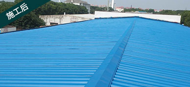 簷口防水處理施工後