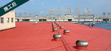 屋脊防水處理施工後